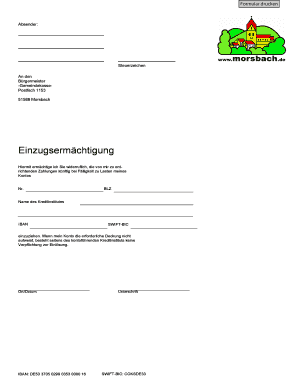 Einzugsermächtigung