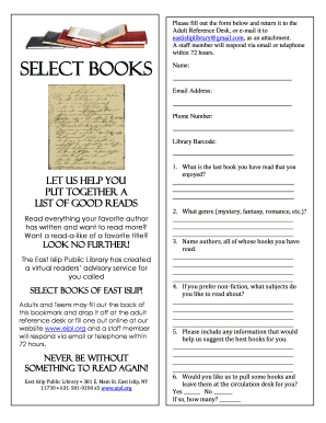 Library Book Recommendation Form