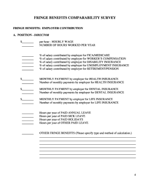 Fringe Benefits Comparability Survey