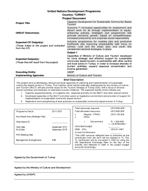 Project Document Template Project Management - tr undp