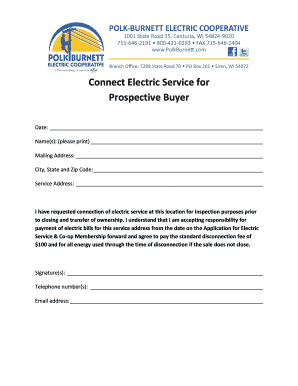 Connect Electric Service for Prospective Buyer
