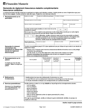 Demande de règlement Assurance-maladie complémentaire