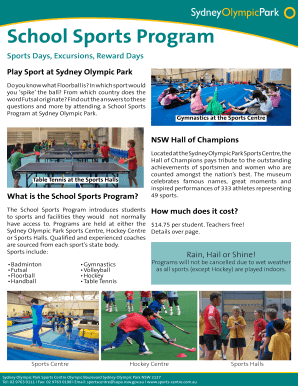 School Sports Program Application