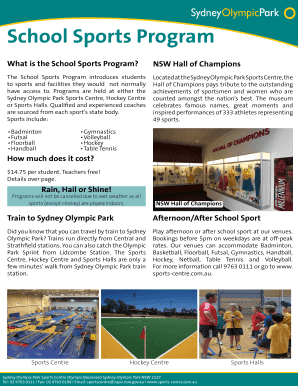School Sports Program Application