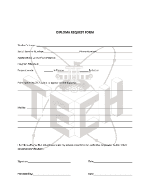 Diploma Request Form
