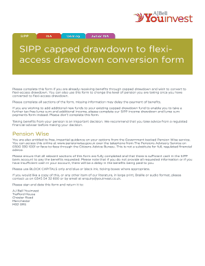 SIPP Capped to Flexi-Access Drawdown Conversion Form