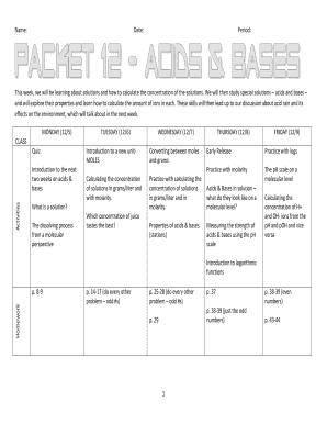 Chemistry Homework Worksheet