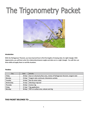 Trigonometry Lesson Packet
