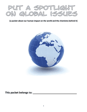 Human Impact on Earth Chemistry Project
