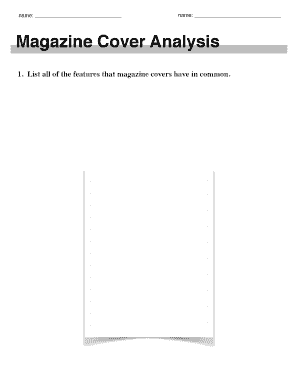 Magazine Cover Analysis Form