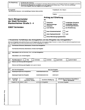 Antrag auf Erteilung einer Gaststättenerlaubnis