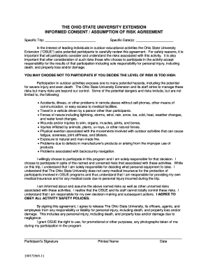 Ohio State University Extension Informed Consent Agreement
