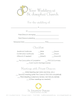 Wedding Planning Checklist