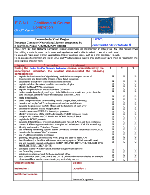 European Computer Networking License Certificate