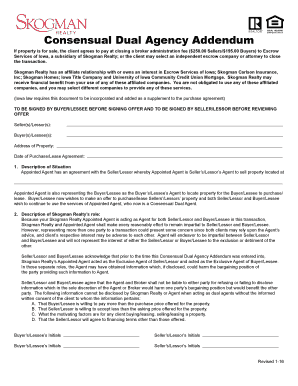 Consensual Dual Agency Addendum