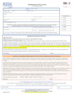 Prince George's County Educators' Association Membership Application