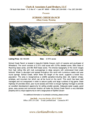 Wyoming Real Estate Brokerage Disclosure Form