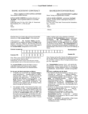 Bank Account Contract