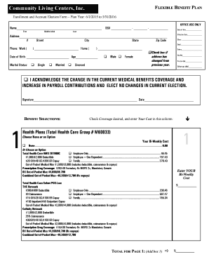 Employee Benefits Enrollment Form