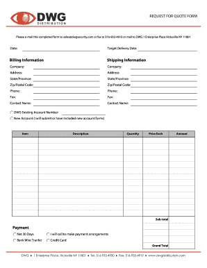 Request for Quote Form