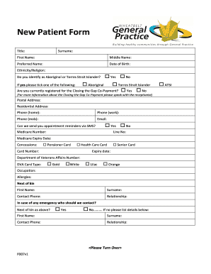 New Patient Form