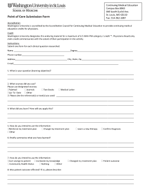 Continuing Medical Education Submission Form