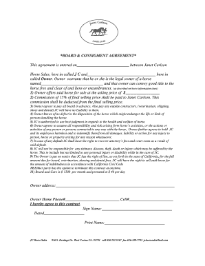 Board and Consignment Agreement