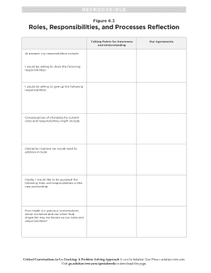 Roles and Responsibilities Reflection Form