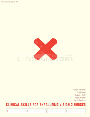 Clinical Skills Competency Form for Nurses