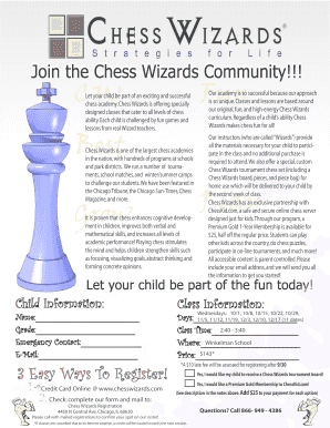 Chess Wizards Registration Form