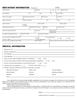 New Patient Information Form