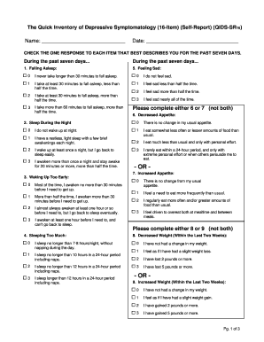 Quick Inventory of Depressive Symptomatology (QIDS-SR16)