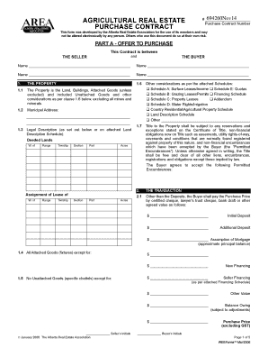 Agricultural Real Estate Purchase Contract