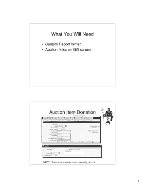 Silent Auction Bid Sheet