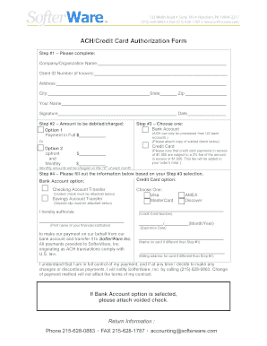 ACH/Credit Card Authorization Form