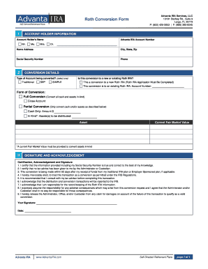 Roth IRA Conversion Form