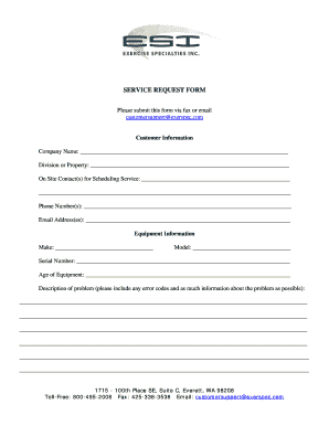 Service Request Form