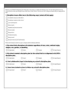 DPS Discipline Issues Survey