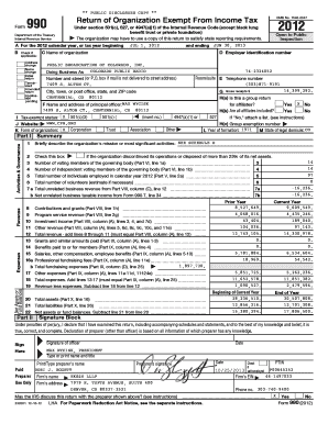 Form 990 Tax Exemption Return