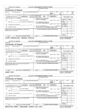 State of Hawaii Payroll Assignment Form