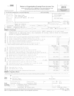 Form 990 Return of Organization Exempt From Income Tax