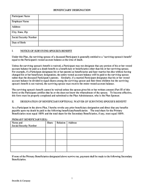 Beneficiary Designation Form