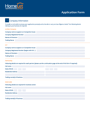 UK Business Application Form