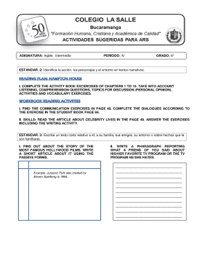 Libro de actividades de inglés intermedio