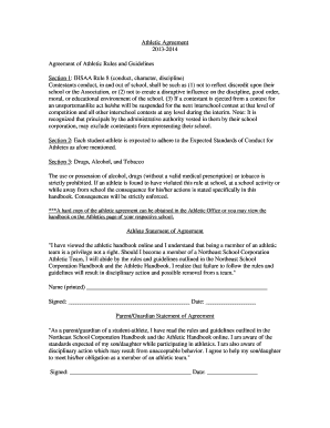 Athletic Agreement