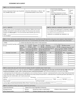 Economic Data Survey Form