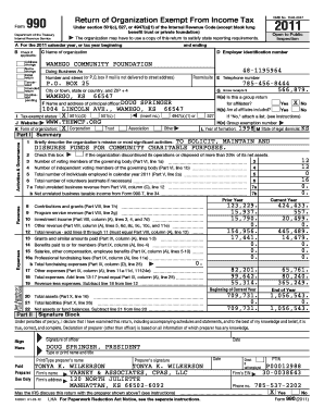 Form 990 Return of Organization Exempt From Income Tax