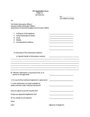 RTI Application Form