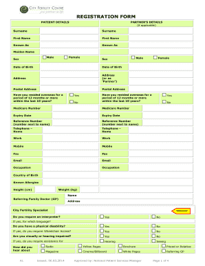 Patient Registration Form
