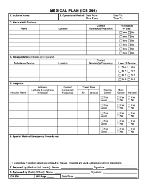 Medical Plan ICS 206